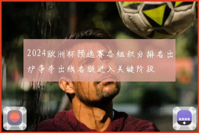 2024欧洲杯预选赛各组积分排名出炉争夺出线名额进入关键阶段